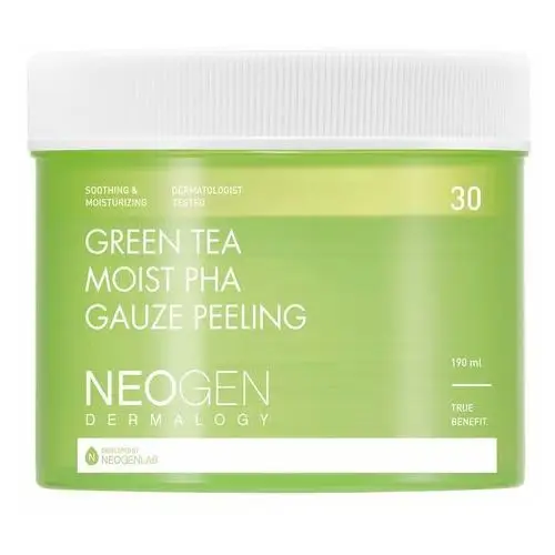 Green tea moist pha gauze peeling, 190ml/30ea - płatki peelingujące do twarzy Neogen