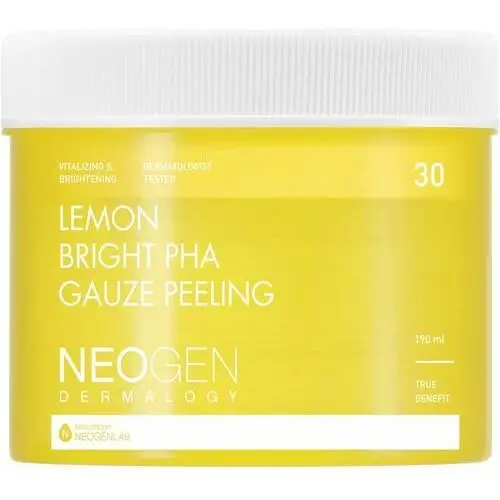 Neogen - Lemon Bright PHA Gauze Peeling, 190ml/30EA - Płatki peelingujące z witaminą C