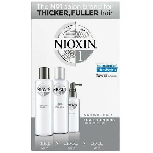 Nioxin system 1 trial kit (150 + 150 + 50 ml)