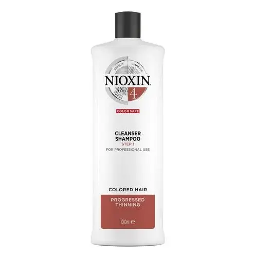 NIOXIN System 4 Cleanser Shampoo for Fine, Noticeably Thinning, Chemically Treated Hair 1000ml - (Worth £58.30)