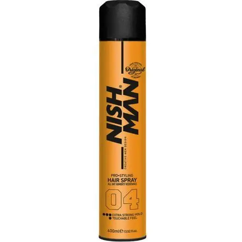 Nishman Extra Strong Hold Hair - mocny lakier utrwalający włosów, 400ml