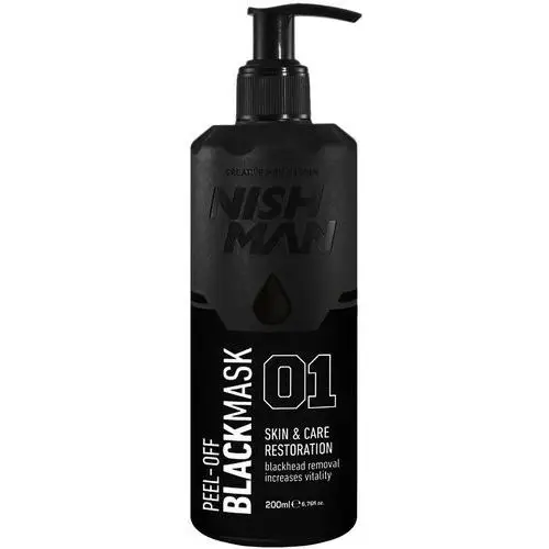 Nishman peel-off black mask restoration 01 - maska na twarz do skóry trądzikowej, 200ml