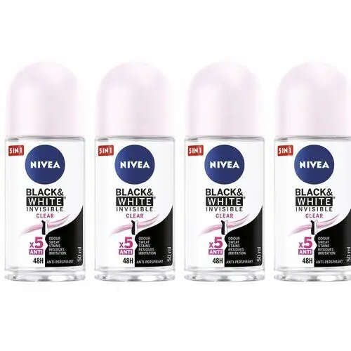 Nivea Antyperspirant damski Black&White 4x50ml