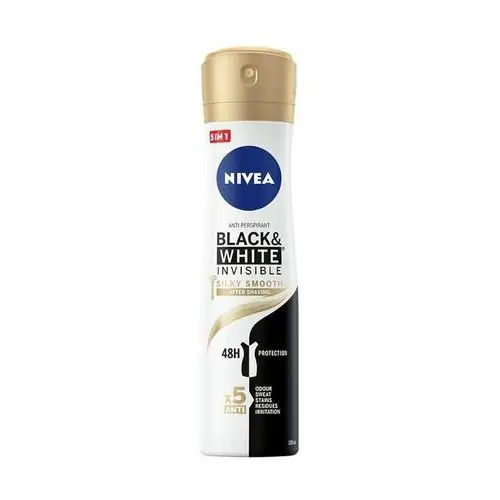 Nivea black & white silky smooth antyperspirant damski w spray'u 150.0 ml