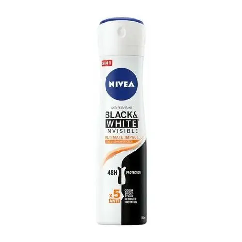 NIVEA Black&White Ultimate Impact Antyperspirant damski w spray'u 150.0 ml