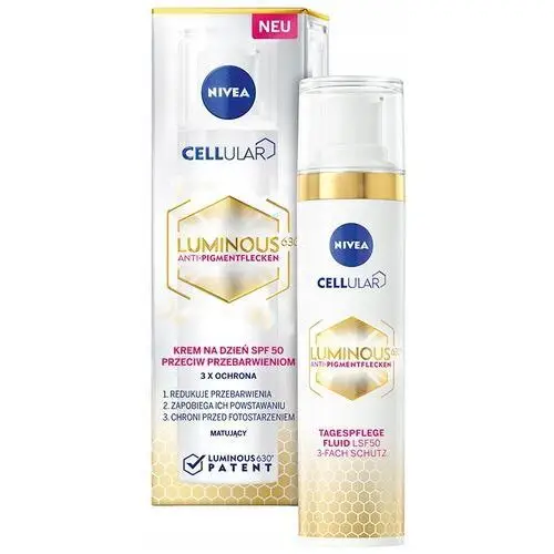 Nivea Cellular Luminous630 Krem na dzień przeciw przebarwieniom Spf 50 40ml