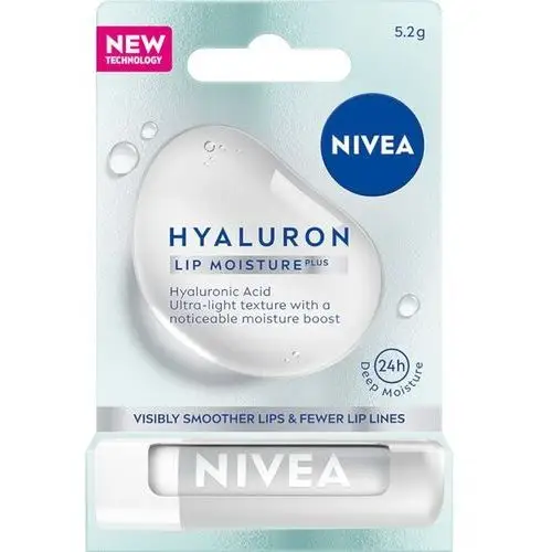 Nivea hyaluron moisture plus balsam do ust transparent lippenbalm 5.2 g