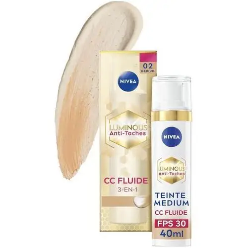 Nivea Luminous 630 CC Krem fluid SPF30 Równomierna promienna cera 02 medium