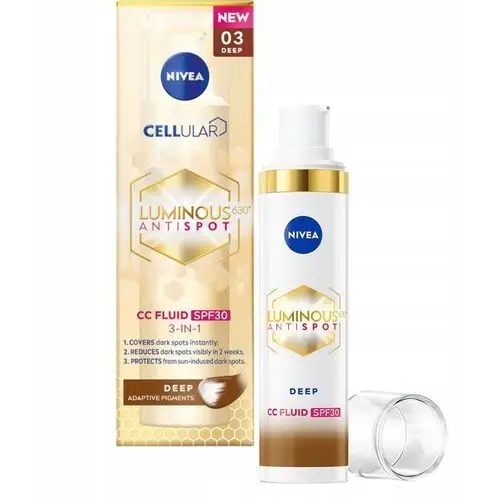 Nivea Luminous Przeciw Przebarwieniom Krem CC Spf 30, Odcień 03/DEEP 40 ml