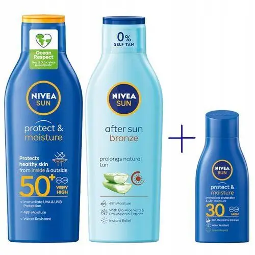 Nivea Sun Balsam do opalania SPF50 200ml Po opalaniu 200ml Krem 30ml