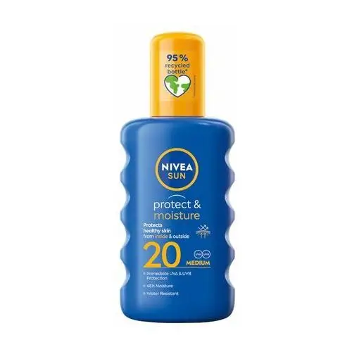 Nivea sun protect & moisture nawilżający balsam w sprayu do opalania spf 20, 200 ml sonnencreme 200.0 ml