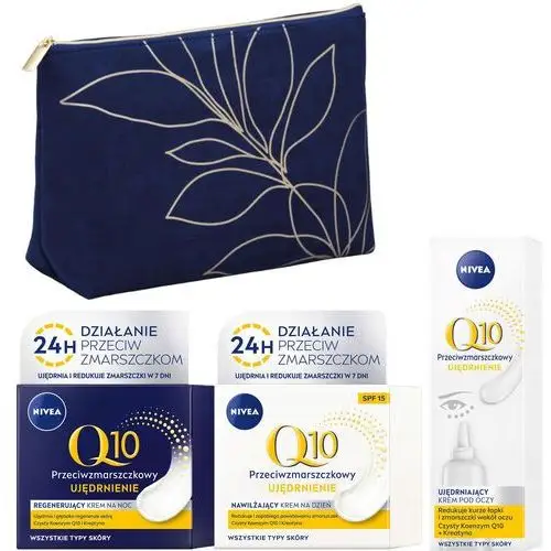 Nivea Zestaw Kremów Q10 Krem Na Dzień SPF15 I Noc 50ML Krem Pod Oczy 15ML