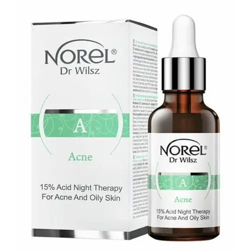 Acne 15% acid night therapy for acne and oily skin kuracja kwasowa 15% na noc dla cery trądzikowej i tłustej (da148) Norel (dr wilsz)