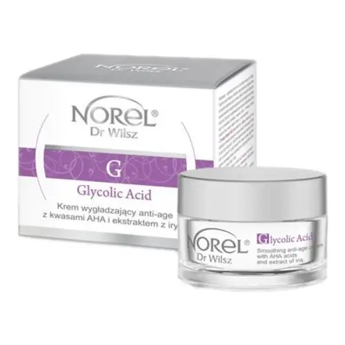 Norel (dr wilsz) glycolic acid krem wygładzający anti-age z kwasami aha i ekstraktem z irysa (dk118)