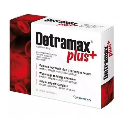 Detramax plus x 60 tabletek Novascon pharmaceuticals