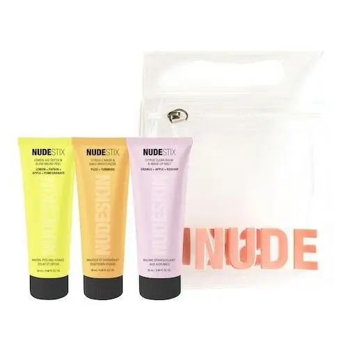 NUDESKIN 3-Step Citrus Renew Set – Zestaw do pielęgnacji twarzy