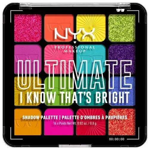 Ultimate color palette 16-pan i know thats bright 04w Nyx professional makeup