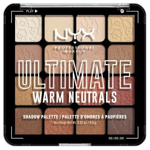Ultimate color palette 16-pan warm neutrals 05w Nyx professional makeup
