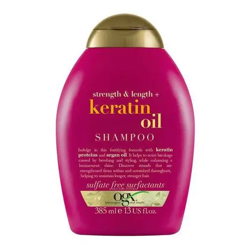 Szampon z keratyną 385 ml OGX Strength & Lenght + Keratin Oil,57