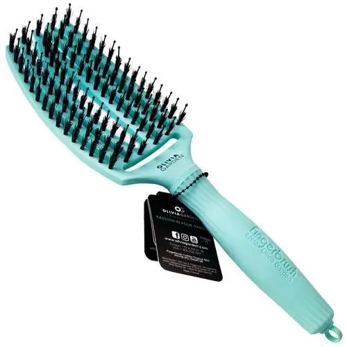 Olivia garden finger brush combo medium, szczotka z włosiem dzika do rozczesywania, różne kolory tropical mint