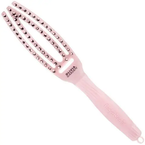 Olivia garden finger brush combo small, szczotka do rozczesywania z włosiem dzika pastel pink