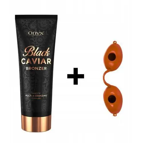 Onyx Black Caviar balsam do opalania w solarium okulary do solarium