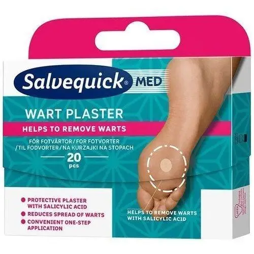 Salvequick wart na kurzajki plastry x 20 sztuk Orkla