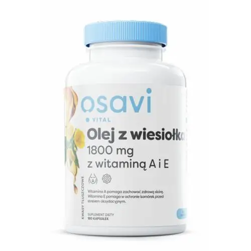 Osavi OLEJ Z WIESIOŁKA 1800 mg z witaminą A i E (180 szt.)