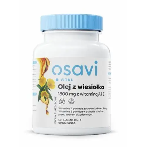 Osavi OLEJ Z WIESIOŁKA 1800 mg z witaminą A i E (60 szt.)