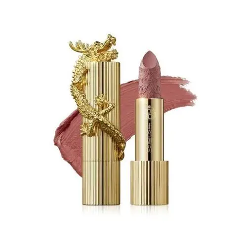 Palace Identity Gilt-gold Dragon Velvet Lipstick in Nude Apricot