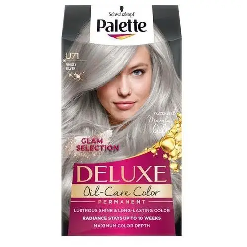 Palette deluxe oil-care color farba do włosów trwale koloryzująca z mikroolejkami u71 mroźne srebro