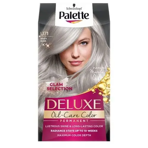 Palette Farba do włosów trwale koloryzująca z mikroolejkami u71 mroźne srebro