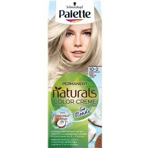 Palette Permanent Naturals Color Creme Go Blonde rozjaśniająca farba do włosów 219/ 10-2 Super Popielaty Blond (P1), kolor blond