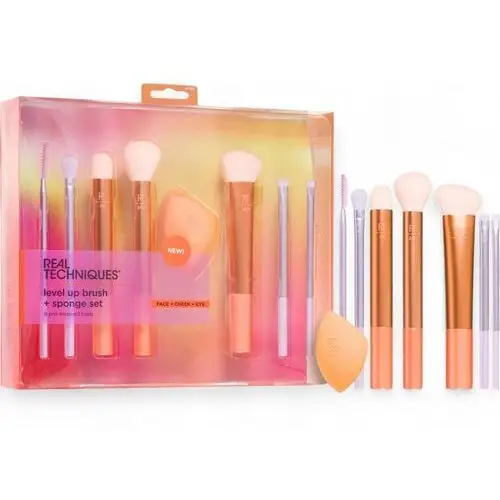 Pędzle i gąbka do makijażu Real Techniques level up brush sponge set 8 el