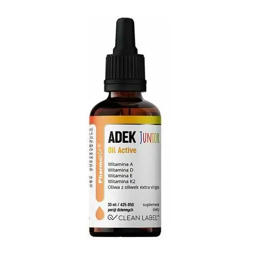 Suplement ADEK Junior Oil Active 30 ml PharmoVit Clean Label,75