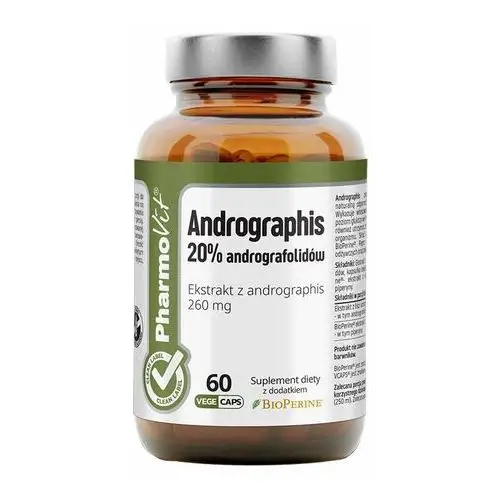 Suplement andrographis 20% andrografolidów 60 kaps clean label Pharmovit