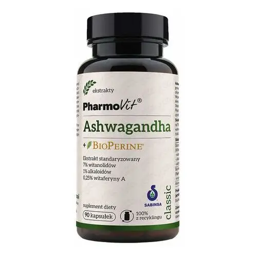 Suplement ashwagandha + bioperine® 90 kaps classic Pharmovit
