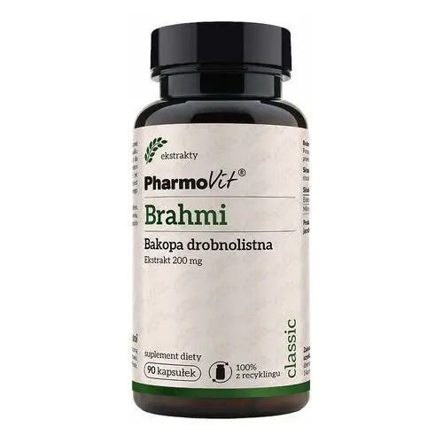 Suplement Brahmi Bakopa drobnolistna 20:1 200 mg 90 kaps PharmoVit Classic,19