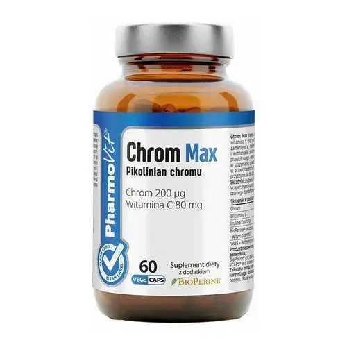 Suplement Chrom Max 200 µg 60 kaps PharmoVit Clean Label,87