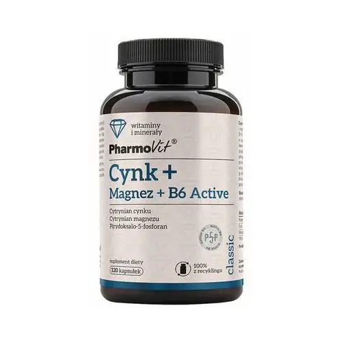 Pharmovit Suplement cynk + magnez + b6 active 120 kaps classic