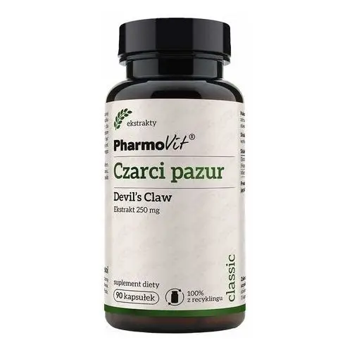 Suplement Czarci pazur Devil`s Claw 250 mg 90 kaps PharmoVit Classic,45