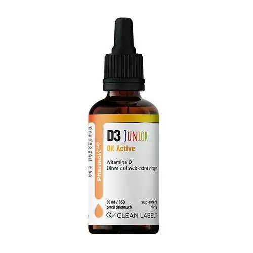 Suplement D3 Junior Oil Active 30 ml PharmoVit Clean Label