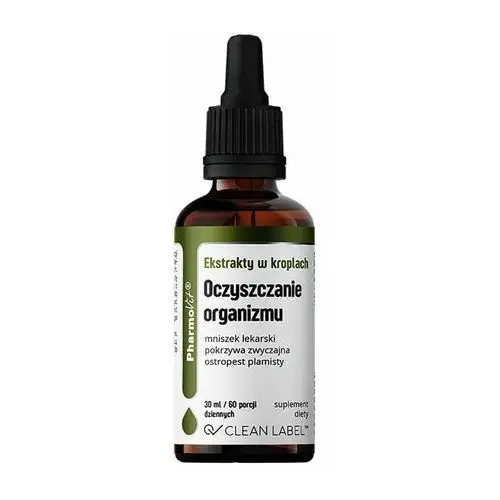 Pharmovit Suplement ekstrakty w kroplach oczyszczanie organizmu 30 ml clean label