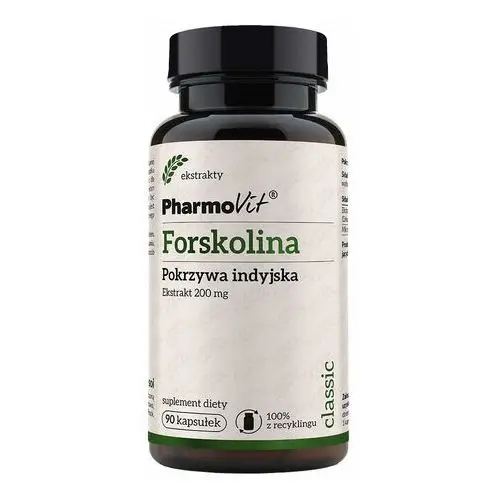 Suplement Forskolina Pokrzywa indyjska 200 mg 90 kaps PharmoVit Classic