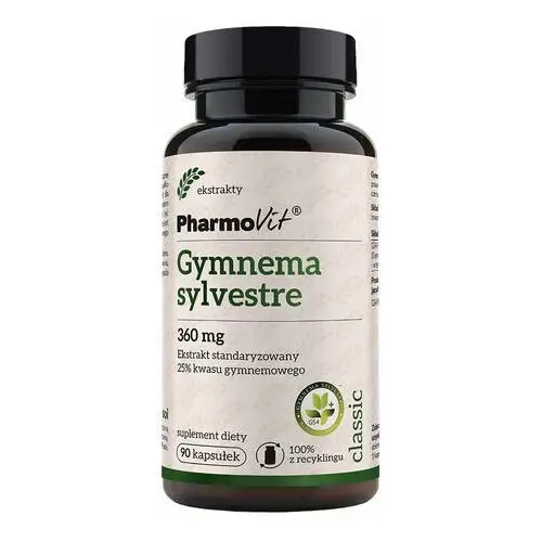 Suplement Gymnema sylvestre 360 mg 25% kwasu gymnemowego 90 kaps PharmoVit Classic