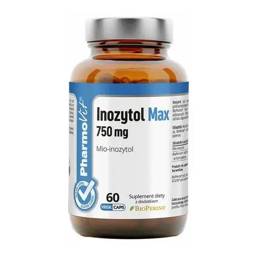 Suplement inozytol max 750 mg mio-inozytol 60 kaps clean label Pharmovit