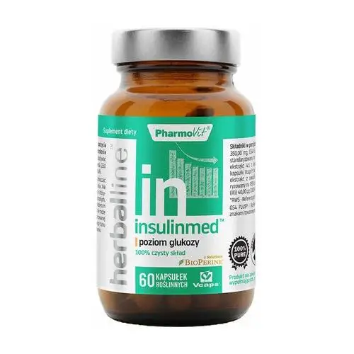 Suplement insulinmed™ poziom glukozy 60 kaps herballine™ Pharmovit
