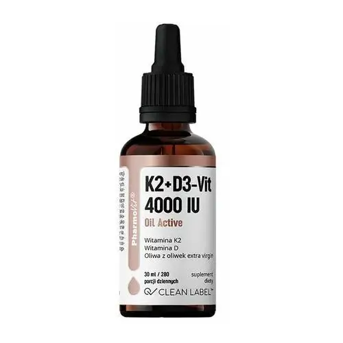 Suplement K2+D3-Vit 4000 IU Oil Active 30 ml PharmoVit Clean Label