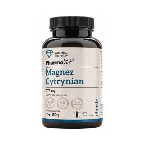 Pharmovit Suplement magnez cytrynian 375 mg 150 g, 60 porcji classic
