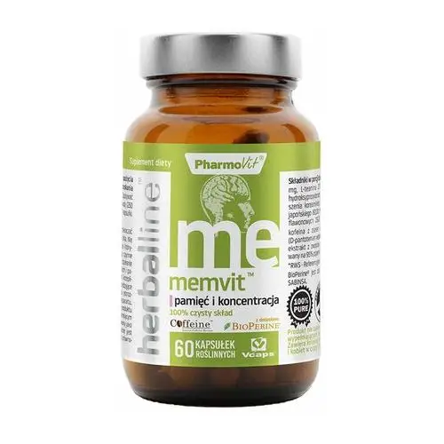 Suplement memvit™ pamięć i koncentracja 60 kaps herballine™ Pharmovit